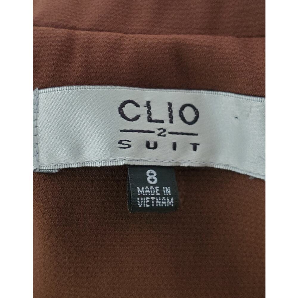 CLIO Women's Brown Blazer Sz 8 - Picture 10 of 12